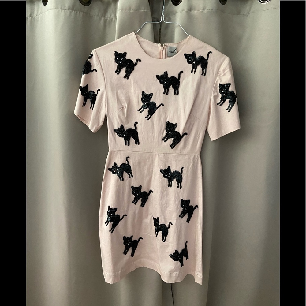 Asos meow 🐱Black cat sequence dress